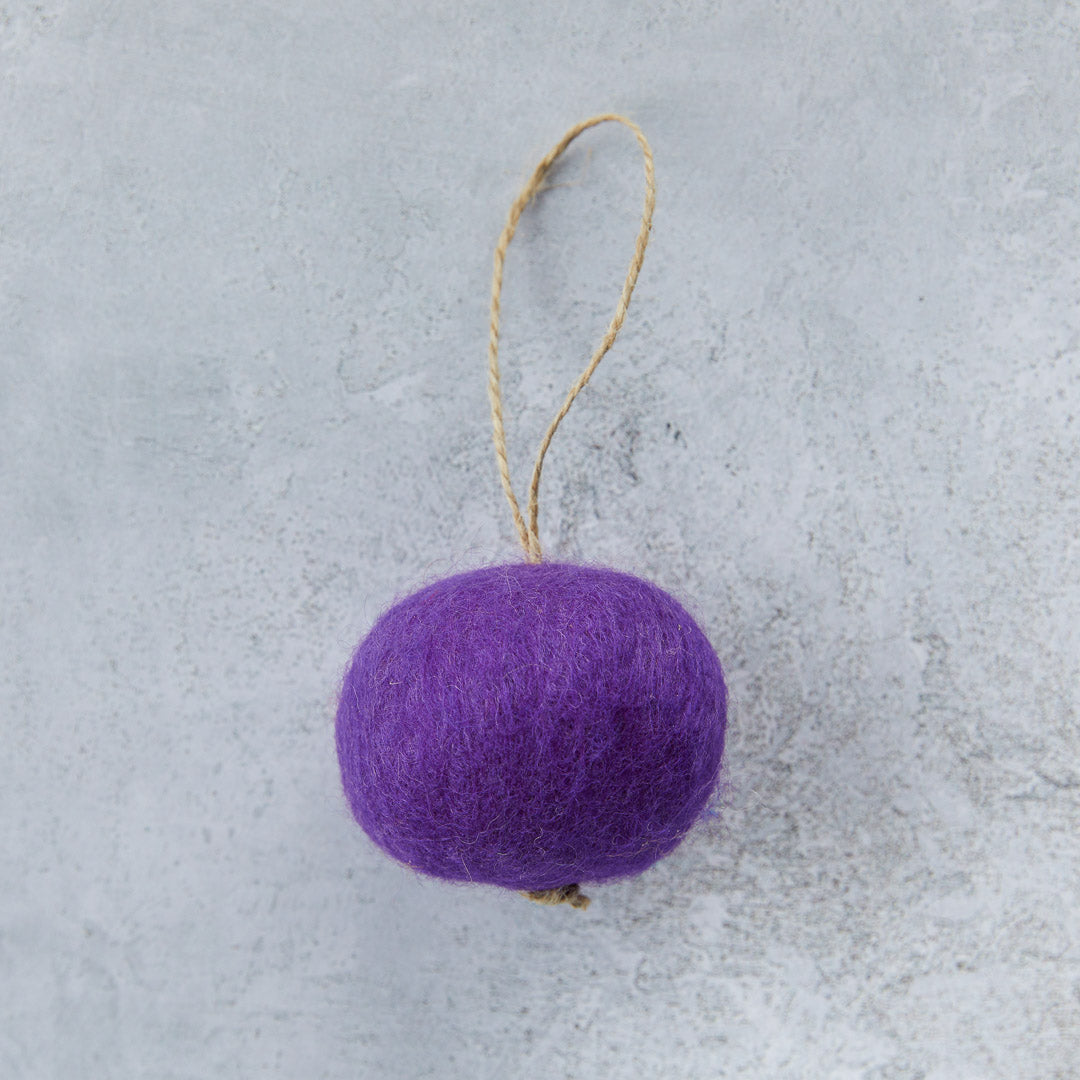 Rainbow baubles, felted rainbow set of baubles