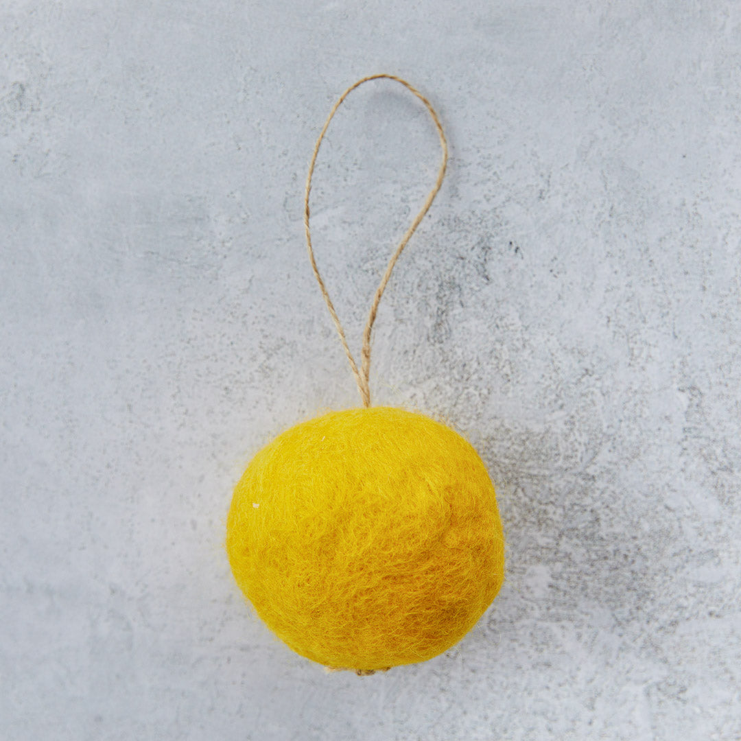 Rainbow baubles, felted rainbow set of baubles