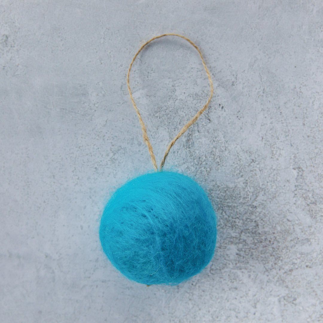 Rainbow baubles, felted rainbow set of baubles
