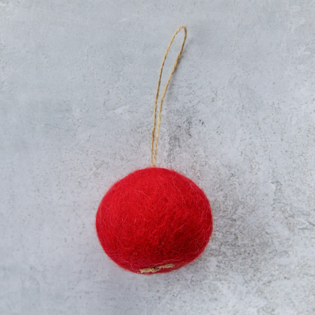 Rainbow baubles, felted rainbow set of baubles