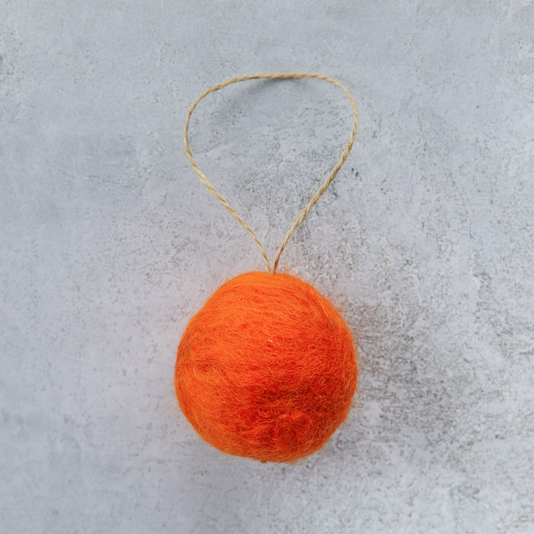 Rainbow baubles, felted rainbow set of baubles
