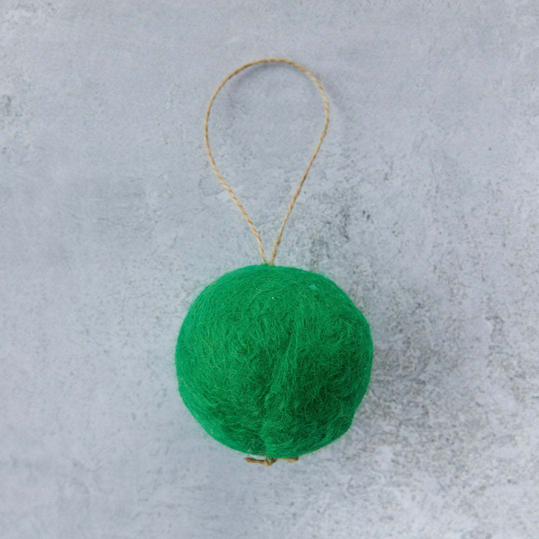 Rainbow baubles, felted rainbow set of baubles