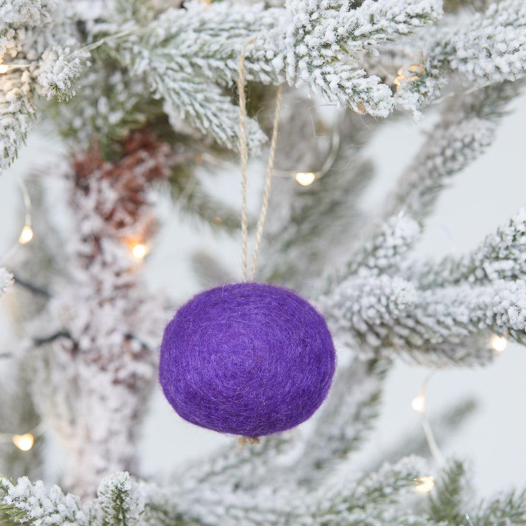 Rainbow baubles, felted rainbow set of baubles
