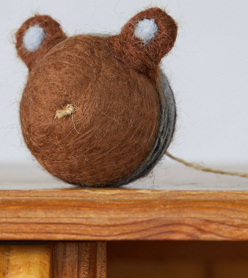 Eco and sustainable felted cat toy