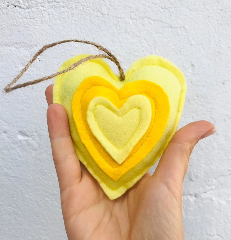 Felt Lavender heart, lavender filled heart, eco lavender heart
