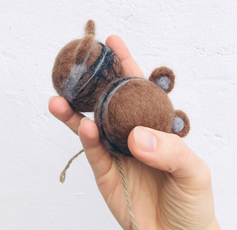 Eco and sustainable felted cat toy