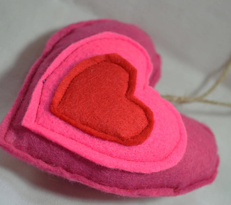 Felt Lavender heart, lavender filled heart, eco lavender heart