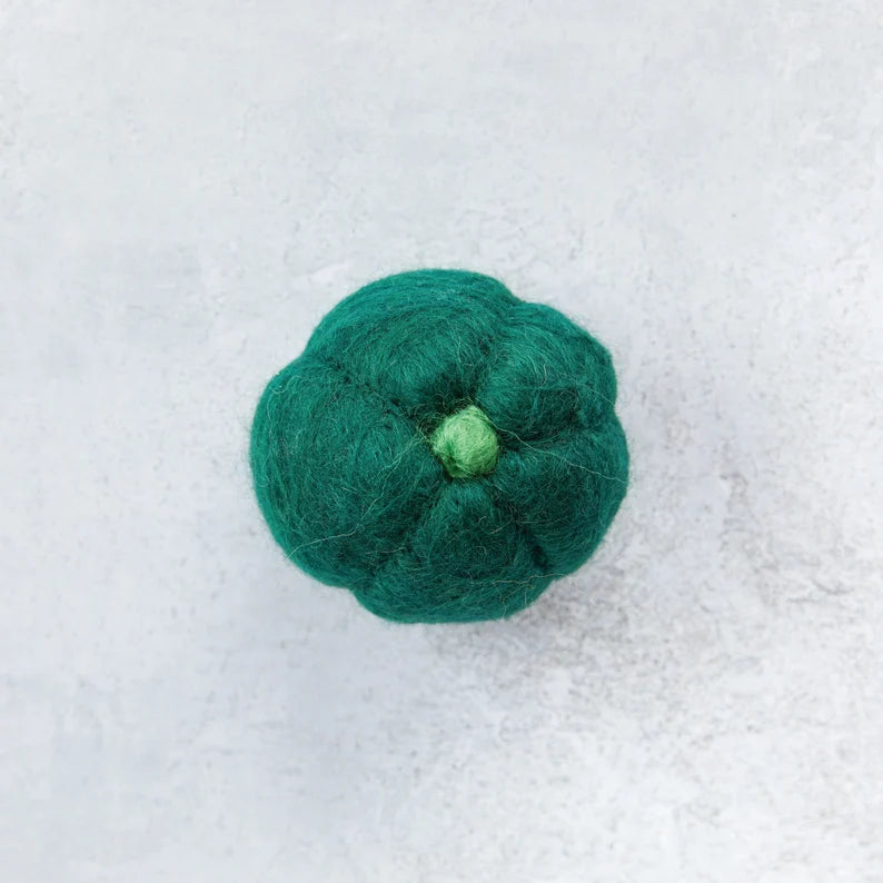 Miniature felted pumpkins