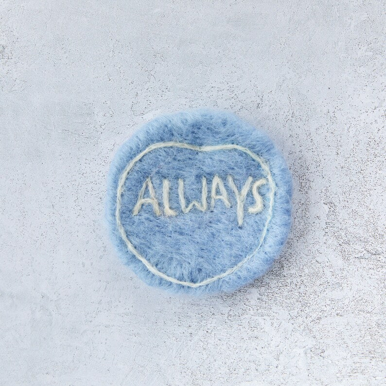 Felted giant love heart sweet