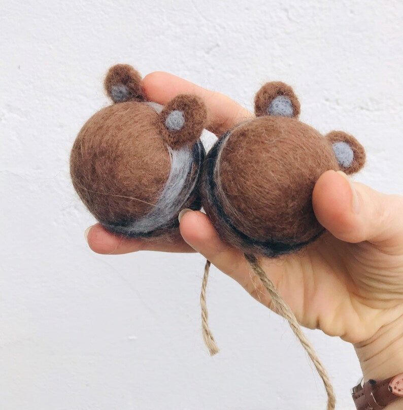 Eco and sustainable felted cat toy