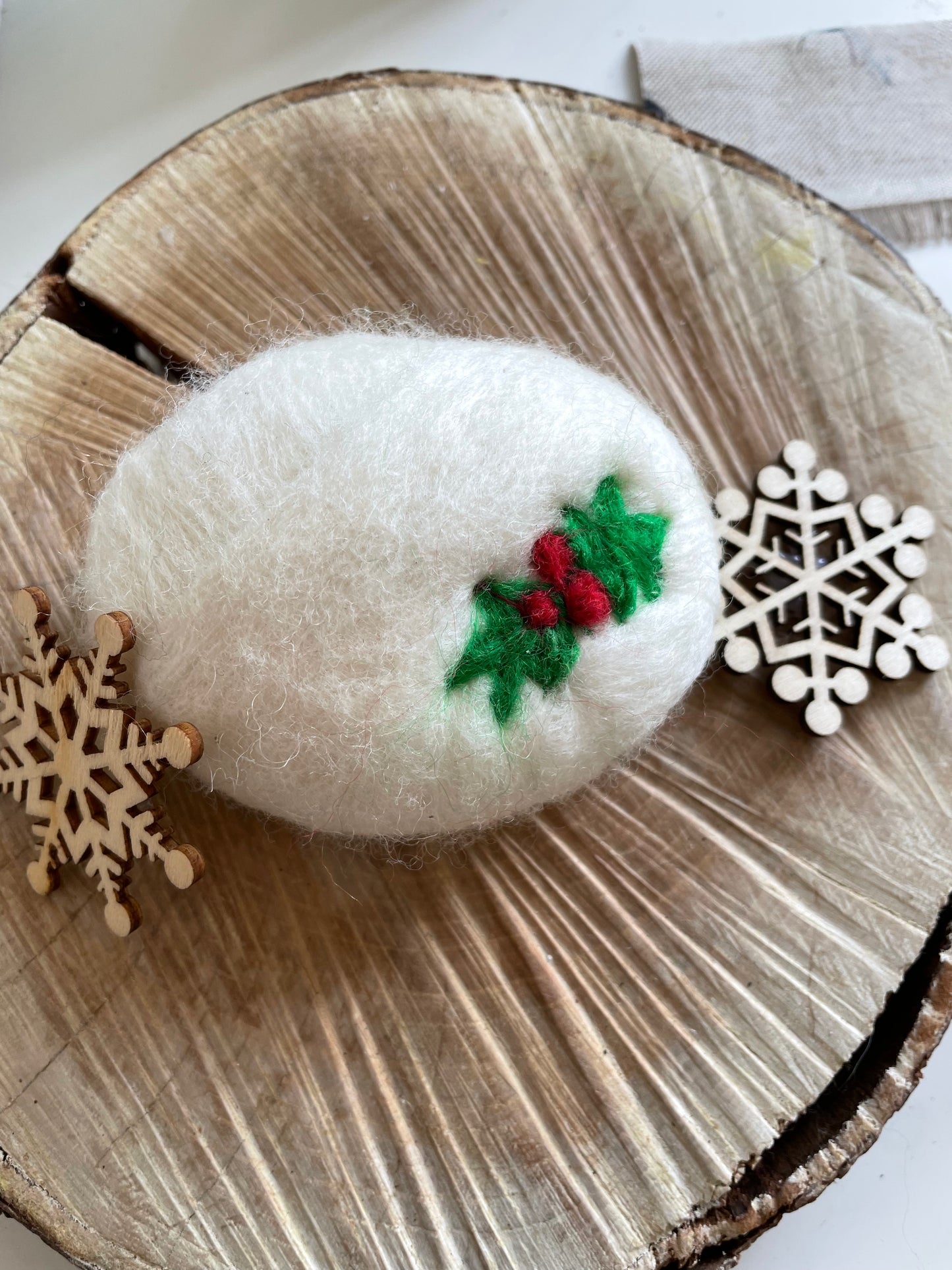 Felted Christmas soap