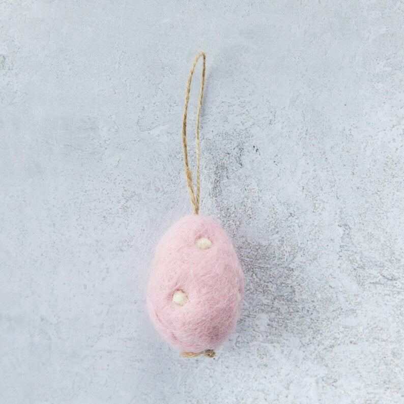 Felted Easter egg decorations