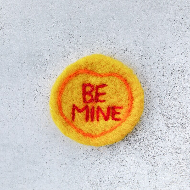 Felted giant love heart sweet