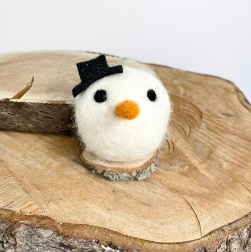 Felted snowman bauble