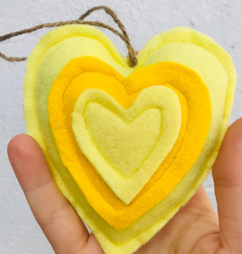 Felt Lavender heart, lavender filled heart, eco lavender heart