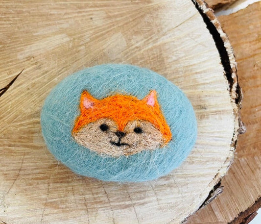 Felted fox soap