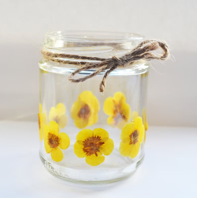 Buttercup candle holder, buttercup jar, buttercup tealight holder