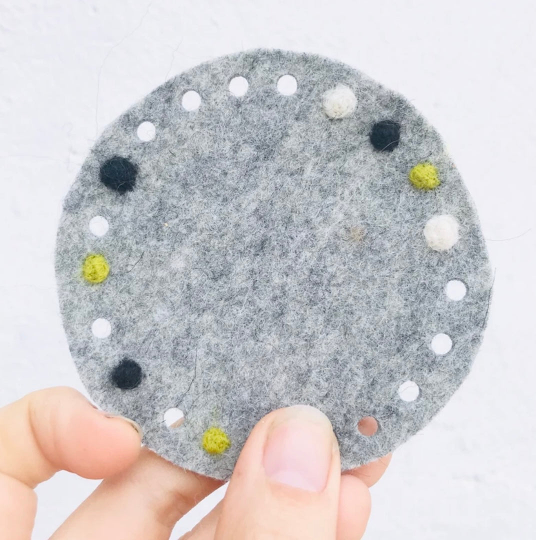 Felted beer coasters
