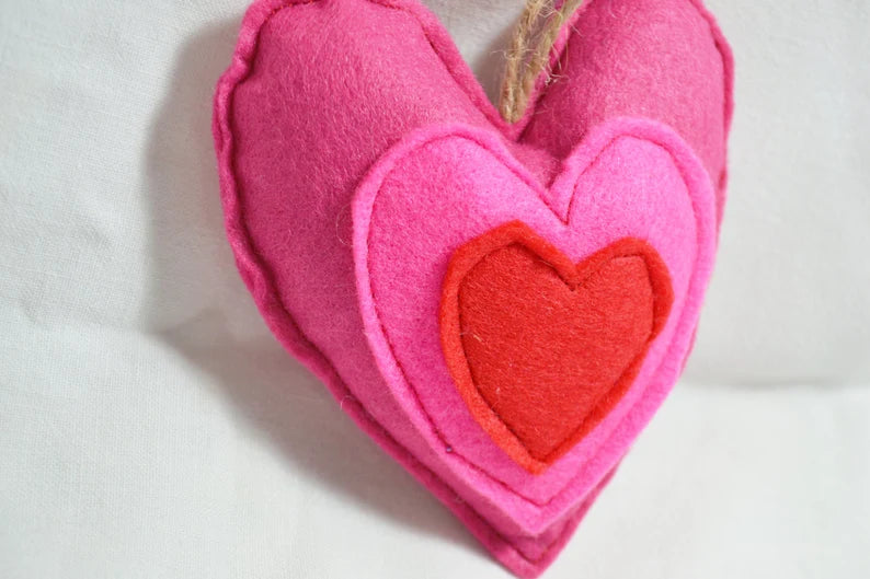 Felt Lavender heart, lavender filled heart, eco lavender heart
