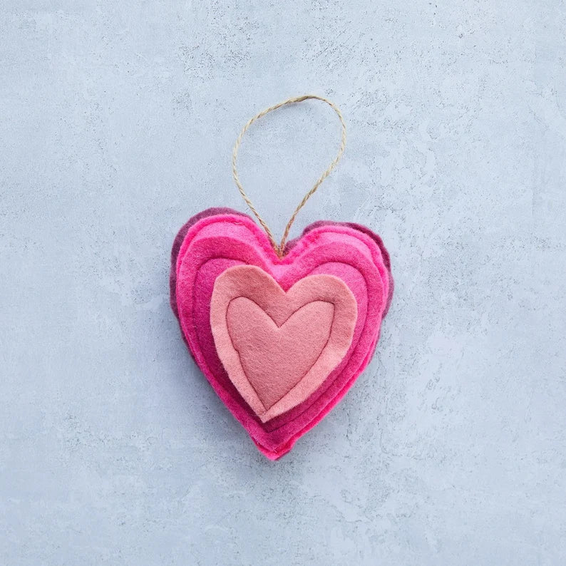 Felt Lavender heart, lavender filled heart, eco lavender heart