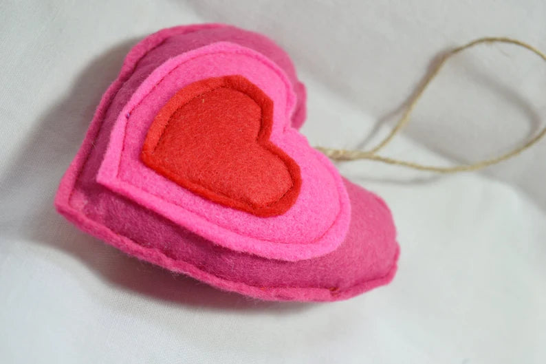 Felt Lavender heart, lavender filled heart, eco lavender heart
