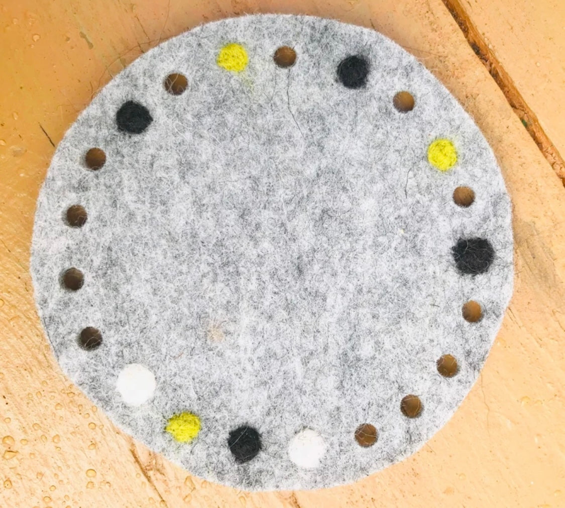 Felted beer coasters