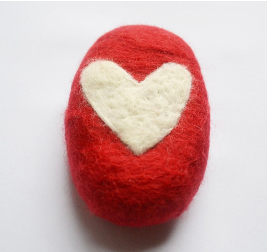 Felted heart soaps, heart soaps,