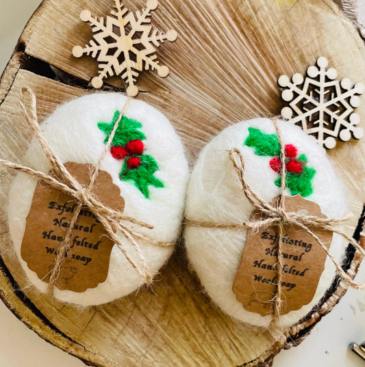 Felted Christmas soap
