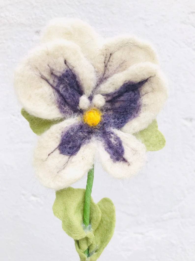 Felted Pansies