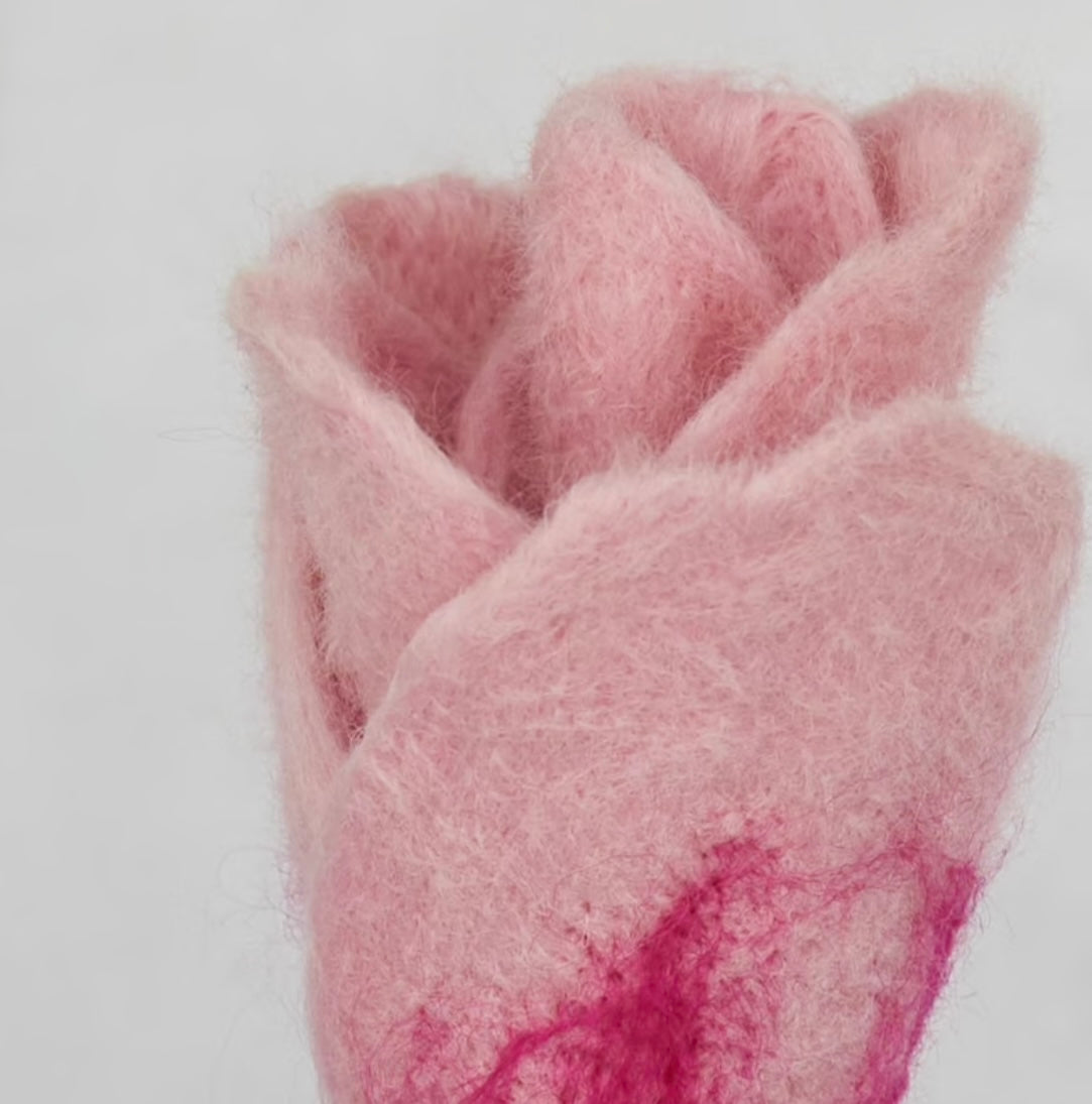 Felted tulips, felt tulips, eco friendly flowers
