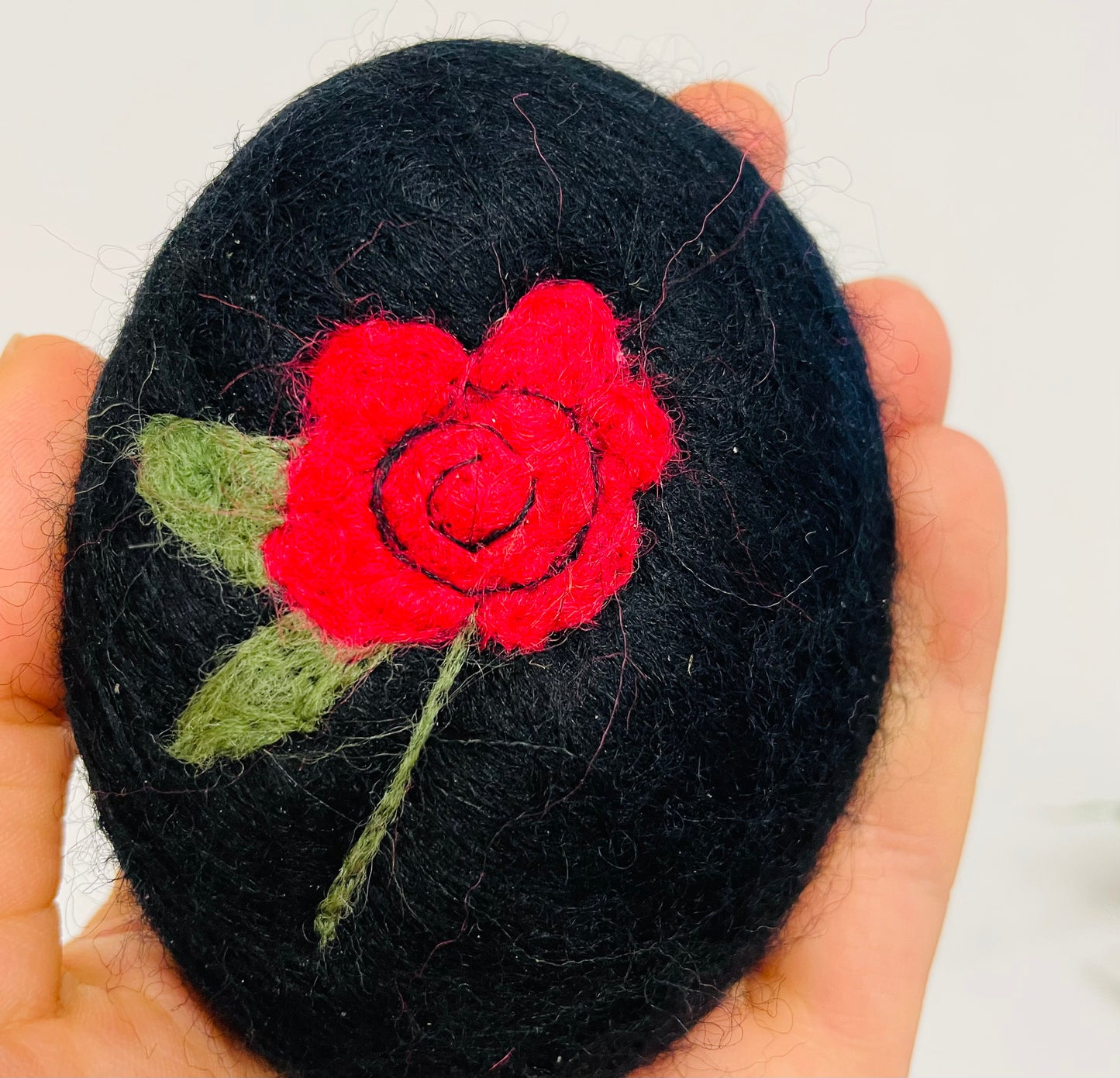 Forget me not felted soap
