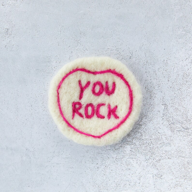 Felted giant love heart sweet