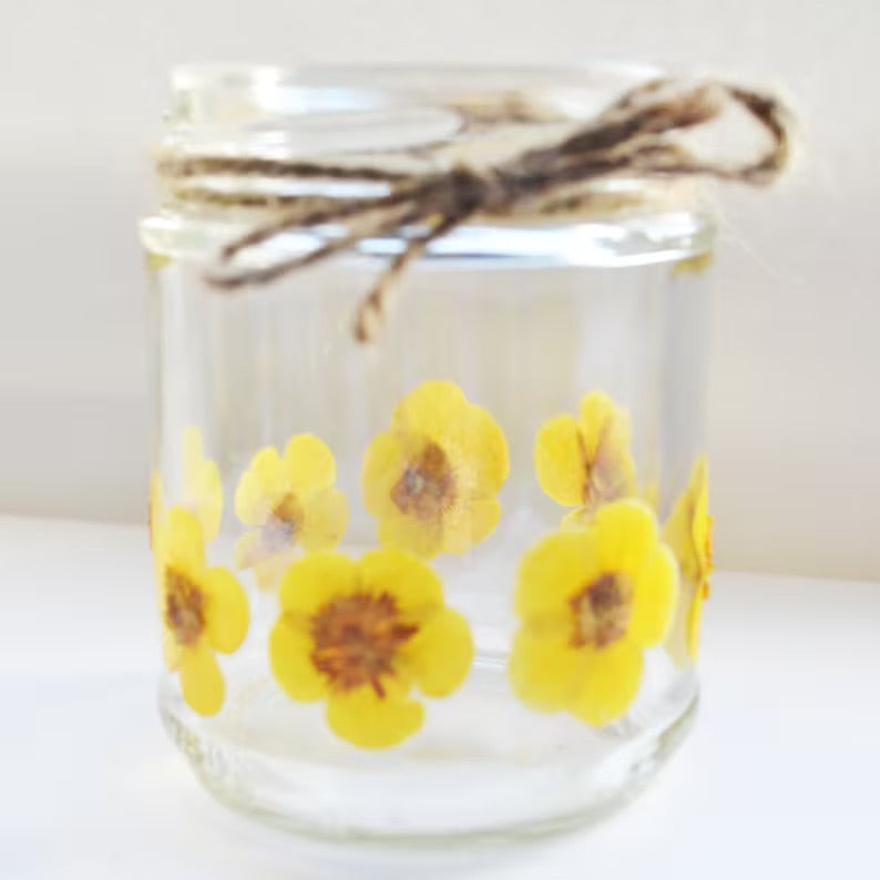 Buttercup candle holder, buttercup jar, buttercup tealight holder