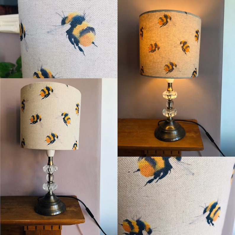 Bumblebee lampshade, bee light, bee lamp, honey bee light, honey bee lampshade