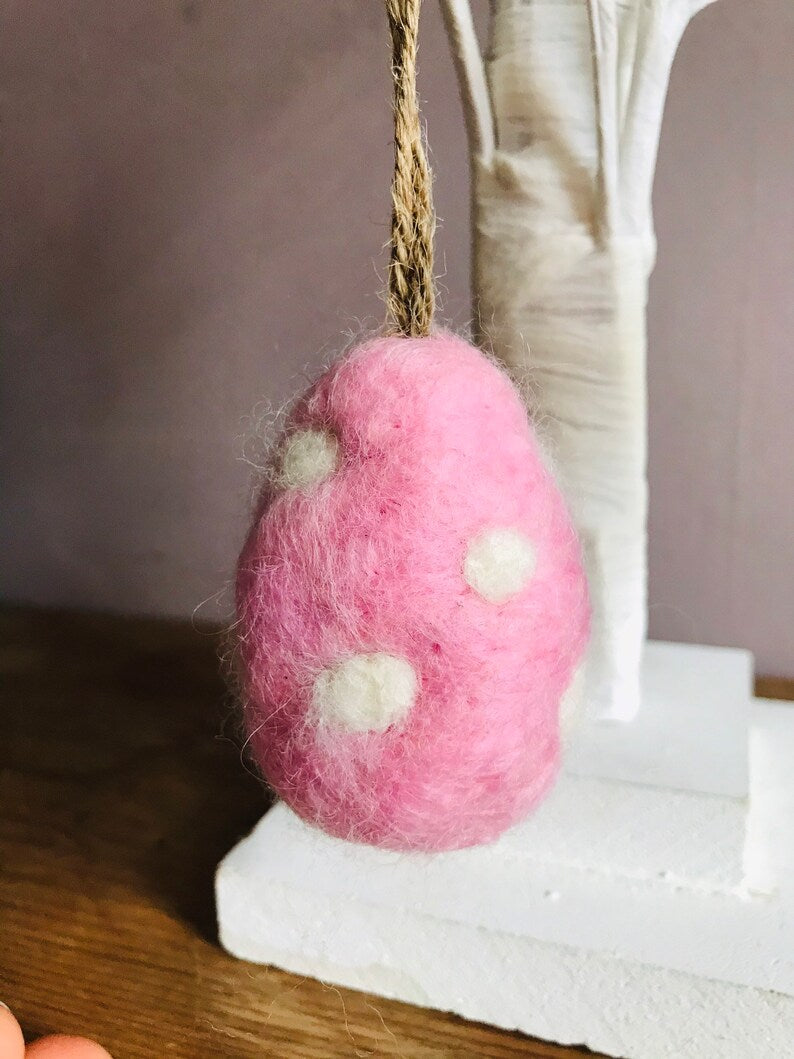 Felted Easter egg decorations