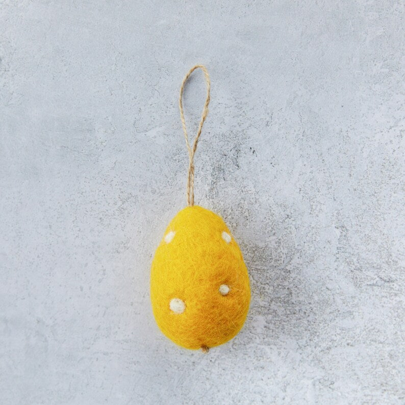 Felted Easter egg decorations
