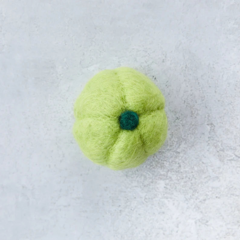 Miniature felted pumpkins