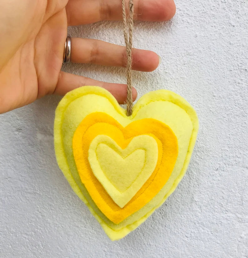 Felt Lavender heart, lavender filled heart, eco lavender heart
