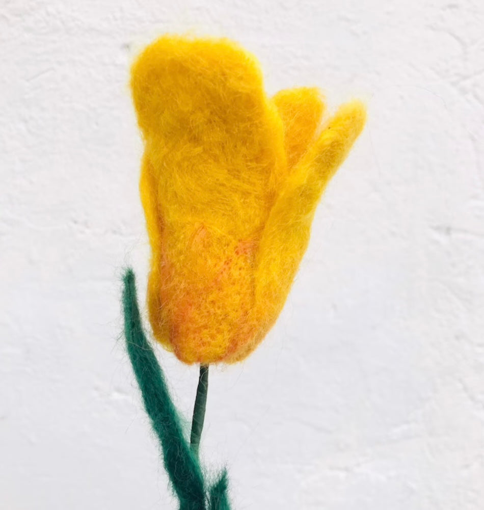 Felted tulips, felt tulips, eco friendly flowers