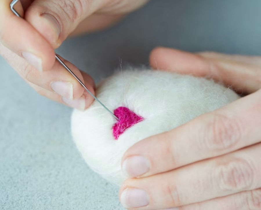 Felted heart soaps, heart soaps,