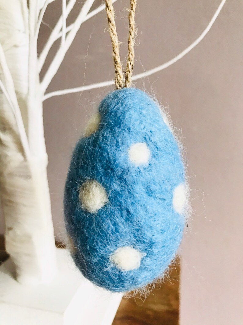 Felted Easter egg decorations