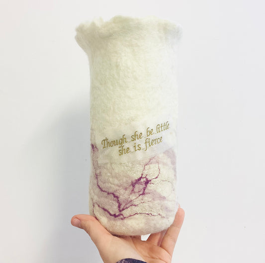 Handcrafted Wool Vases with Shakespeare & Chaucer Quotes in Felt & Silk