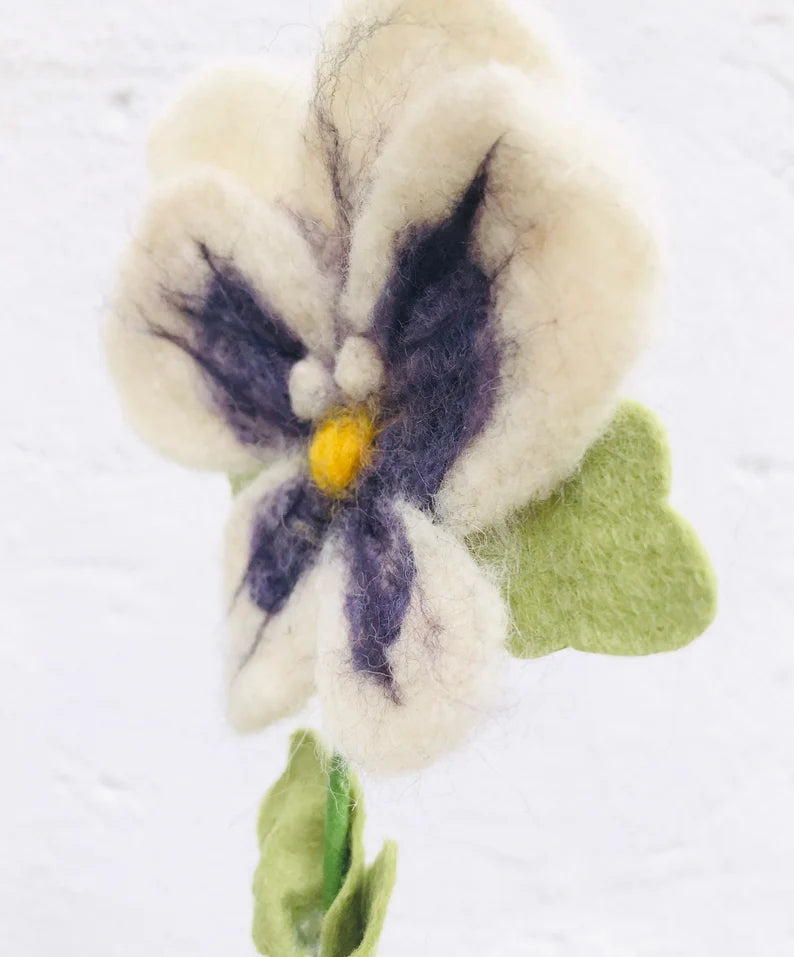 Felted Pansies