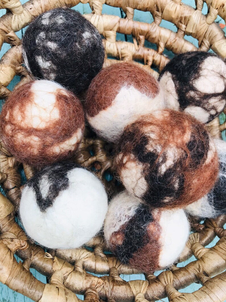 Felted ball bowl decorations