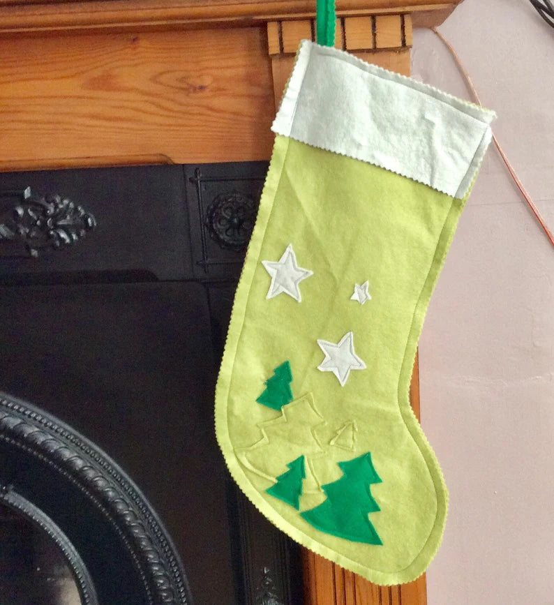 Felt Christmas stockings, felted stocking,