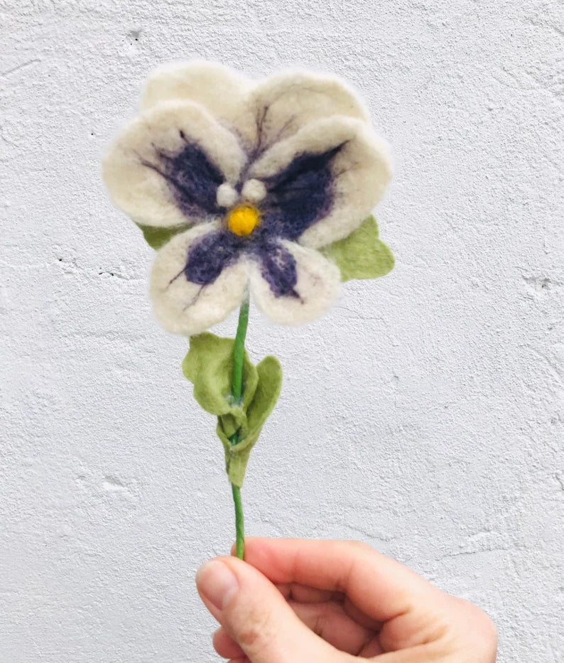 Felted Pansies